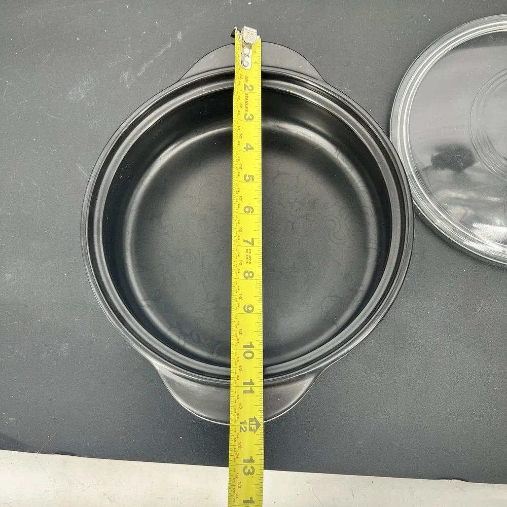 Pampered Chef Rock Crock‎ 2.5qt Everyday Pan With Glass Lid